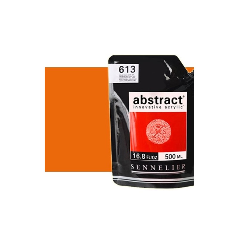 Materiais Belas Artes - Aqrilico Sennelier Abstract Vermelho Cádmio Laranja Hue 615, 500 ml. | totenart.com