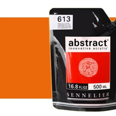 Materiais Belas Artes - Aqrilico Sennelier Abstract Vermelho Cádmio Laranja Hue 615, 500 ml. | totenart.com