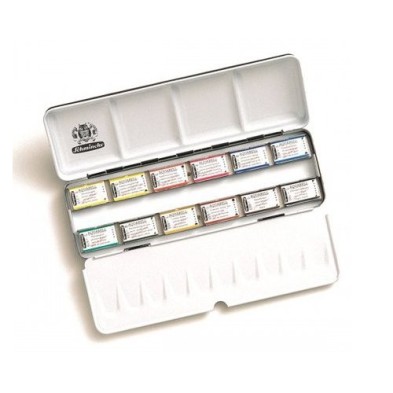 Materiais Belas Artes - Caixa metal aquarelas Schmincke Horadam 12 Godets Grandes | totenart.com\n