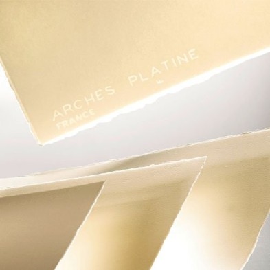 Materiais Belas Artes - Folha Arches Platine 310 gr, 56x76 cm, Branco Natural | totenart.com