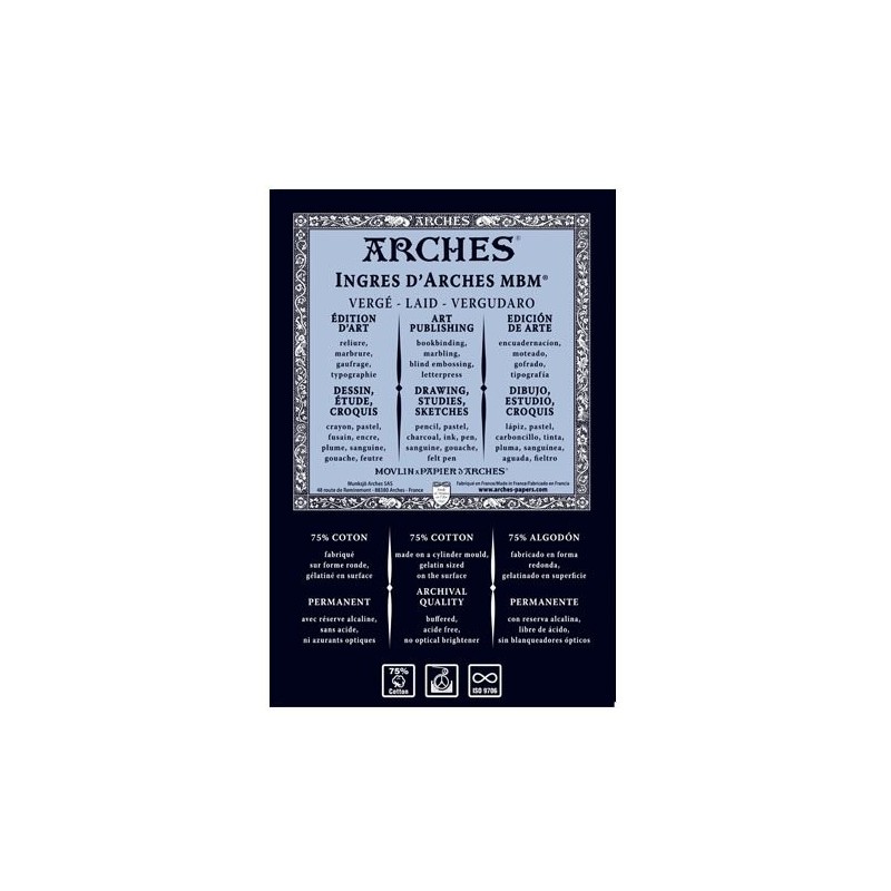 Materiais Belas Artes - Folha Ingres Arches MBM 130  gr, 50X65 cm | totenart.com