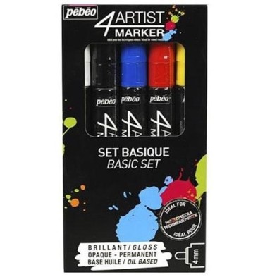 Materiais Belas Artes - Set 5 und 4Artist Marker Pebeo al Óleo 4 mm Básico | totenart.com