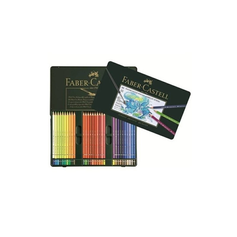 Materiais Belas Artes - Caixa metal 60 lapiz aquarelaveis Albrecht Dürer Faber-Castell | totenart.com