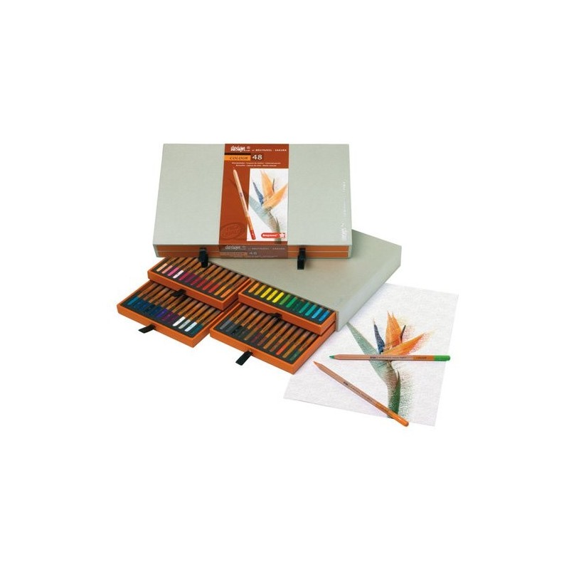 Materiais Belas Artes - Estojo de 48 lápis color Sakura Bruynzeel | totenart.com