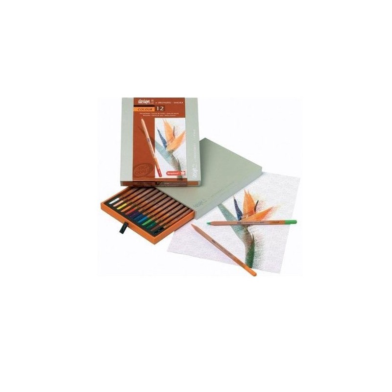Materiais Belas Artes - Estojo de 12 lápis color Sakura Bruynzeel | totenart.com