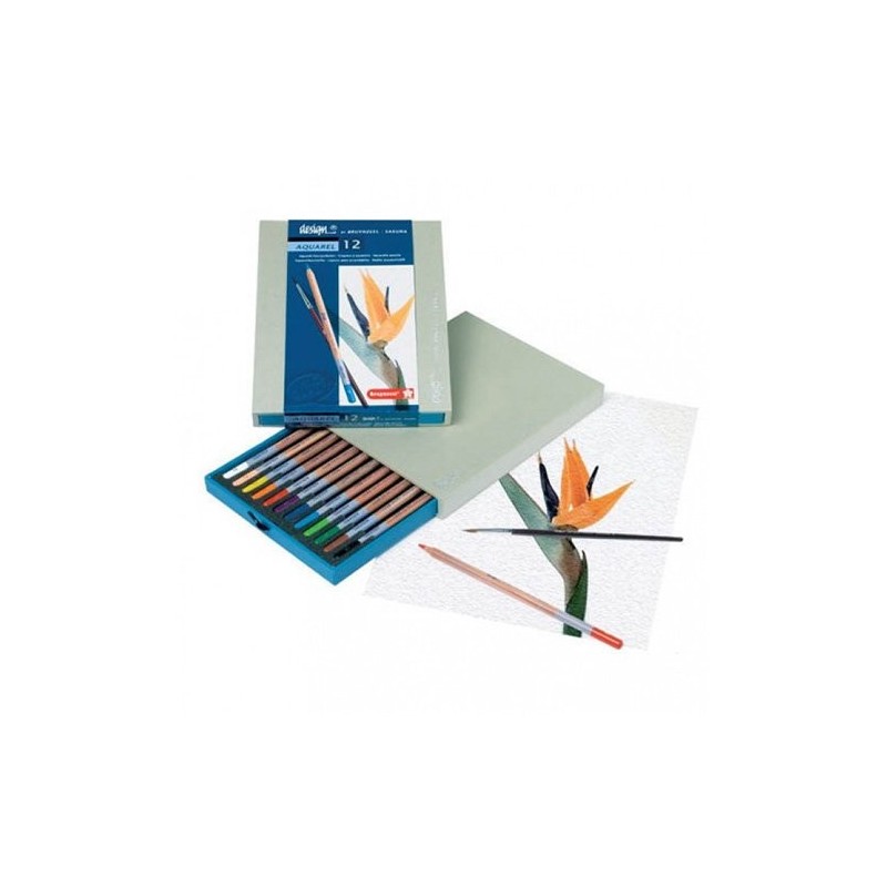 Materiais Belas Artes - Estojo de 12 lápis aquarela Sakura Bruynzeel | totenart.com
