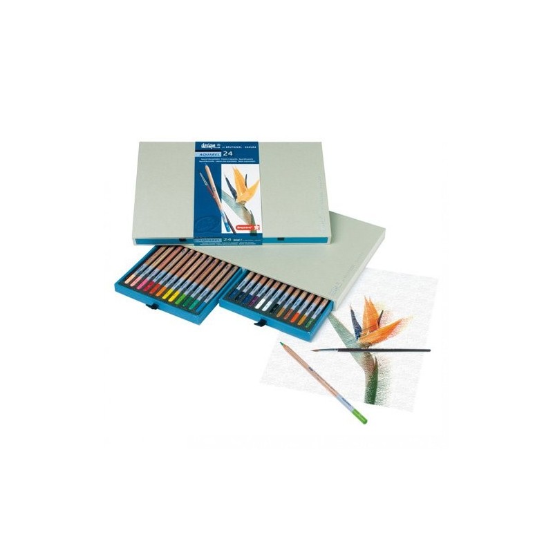Materiais Belas Artes - Estojo 24 lápis aquarelables Sakura Bruynzeel\n | totenart.com