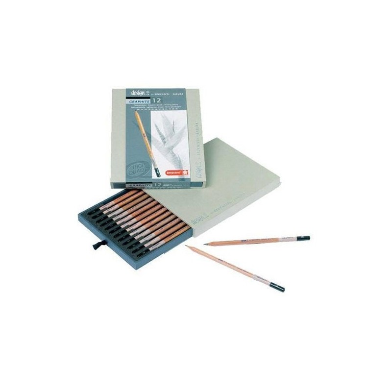 Materiais Belas Artes - Estojo de 12 lápis grafite Sakura Bruynzeel | totenart.com