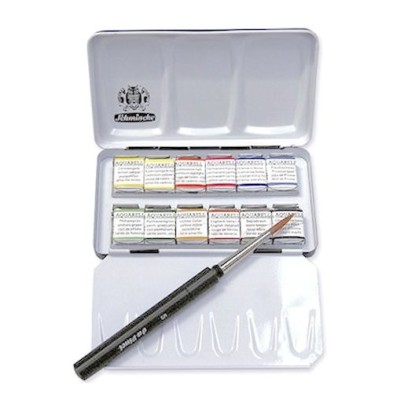 Materiais Belas Artes - Caixa 12 aquarelas Schmincke Horadam 1/2 godets  | totenart.com\n