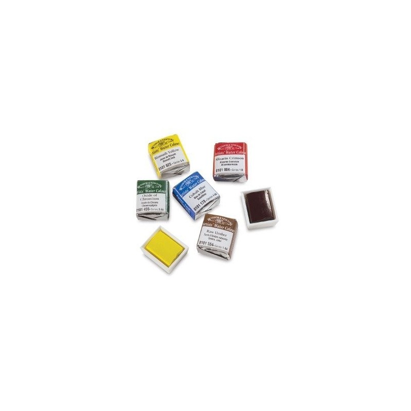 Materiais Belas Artes - Caixa aquarela cotman Winsor Newton 16 1/2 godets, 3 tubos 8 ml y 1 pincel | totenart.com\n