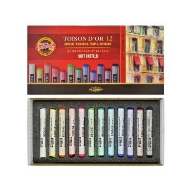 Materiais Belas Artes - Caixa Pastel Toison D\'Or Koh-I-Nor, 12 pcs. | totenart.com