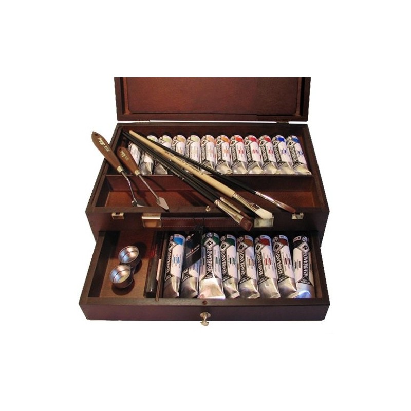 Materiais Belas Artes - Caixa de madeira Master acrilico Rembrandt | totenart.com