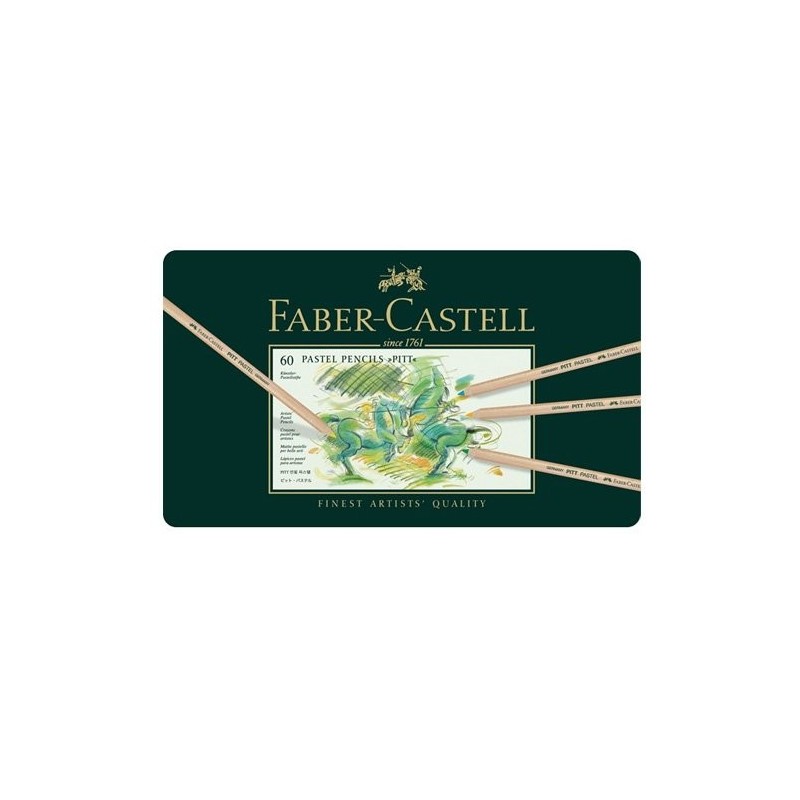 Materiais Belas Artes - 60 Lapis Pastel PITT para Artistas Faber-Castell | totenart.com