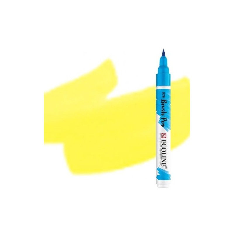 Materiais Belas Artes - Marcador Aquarela Ecoline Brush Pen Amarelo Claro | totenart.com