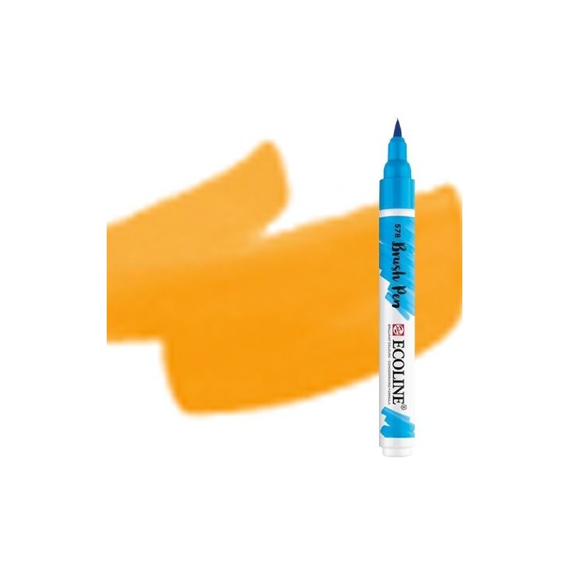 Materiais Belas Artes - Marcador Aquarela Ecoline Brush Pen Amarelo Escuro | totenart.com