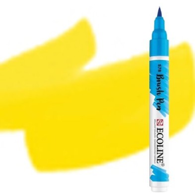 Materiais Belas Artes - Marcador Aquarela Ecoline Brush Pen Chartreuse | totenart.com