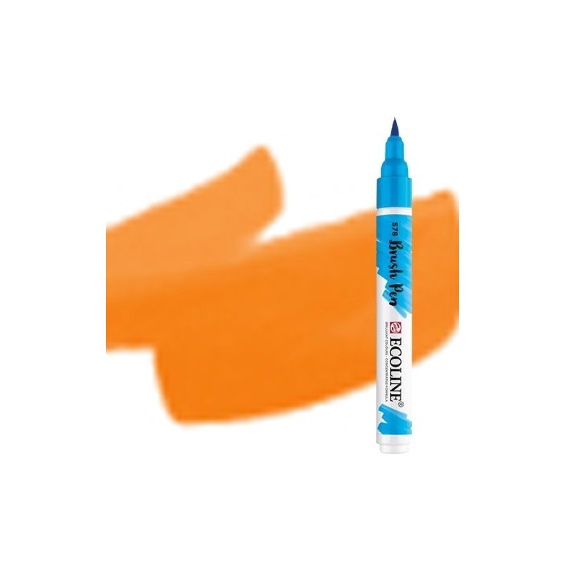 Materiais Belas Artes - Marcador Aquarela Ecoline Brush Pen Laranja Claro | totenart.com