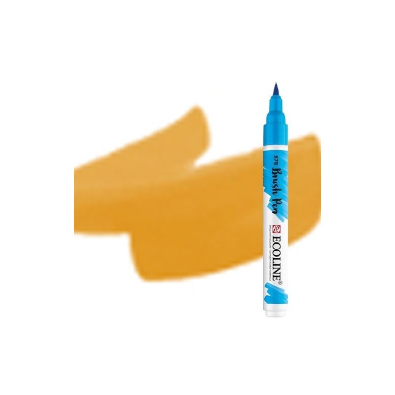Materiais Belas Artes - Marcador Aquarela Ecoline Brush Pen Ocre Escuro | totenart.com