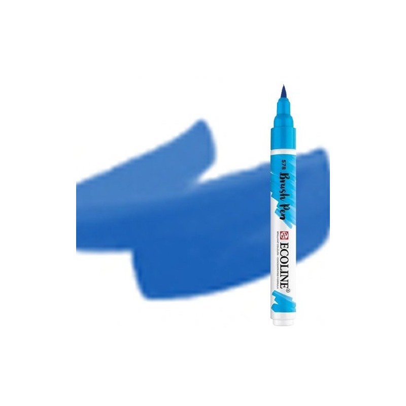 Materiais Belas Artes - Marcador Aquarela Ecoline Brush Pen Azul Ultramarino Escuro | totenart.com