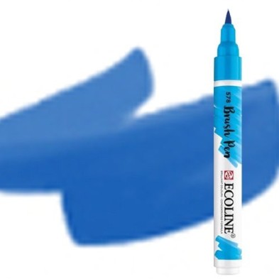 Materiais Belas Artes - Marcador Aquarela Ecoline Brush Pen Azul Ultramarino Escuro | totenart.com