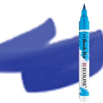 Materiais Belas Artes - Marcador Aquarela Ecoline Brush Pen Ultramarino Violeta | totenart.com