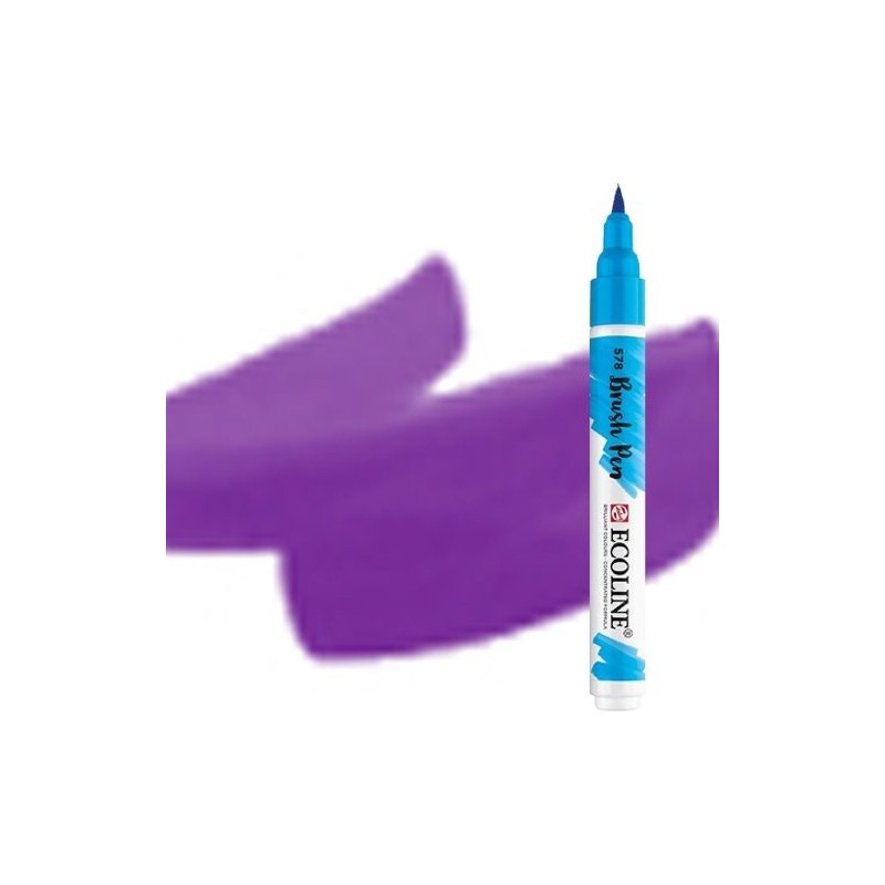 Materiais Belas Artes - Marcador Aquarela Ecoline Brush Pen Violeta Azul | totenart.com