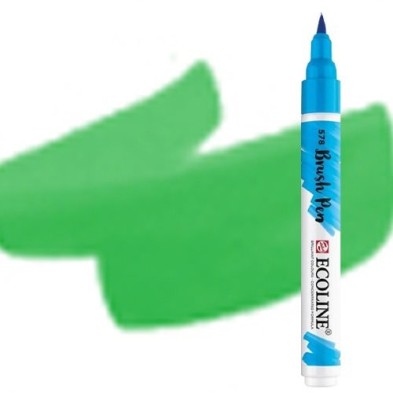 Materiais Belas Artes - Marcador Aquarela Ecoline Brush Pen Verde | totenart.com
