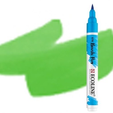 Materiais Belas Artes - Marcador Aquarela Ecoline Brush Pen Verde Claro | totenart.com