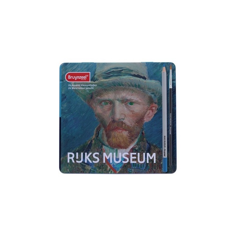 Materiais Belas Artes - Edição Box Especial 24 lápis de aquarela Bruynzeel- Autorretrato Van Gogh | totenart.com