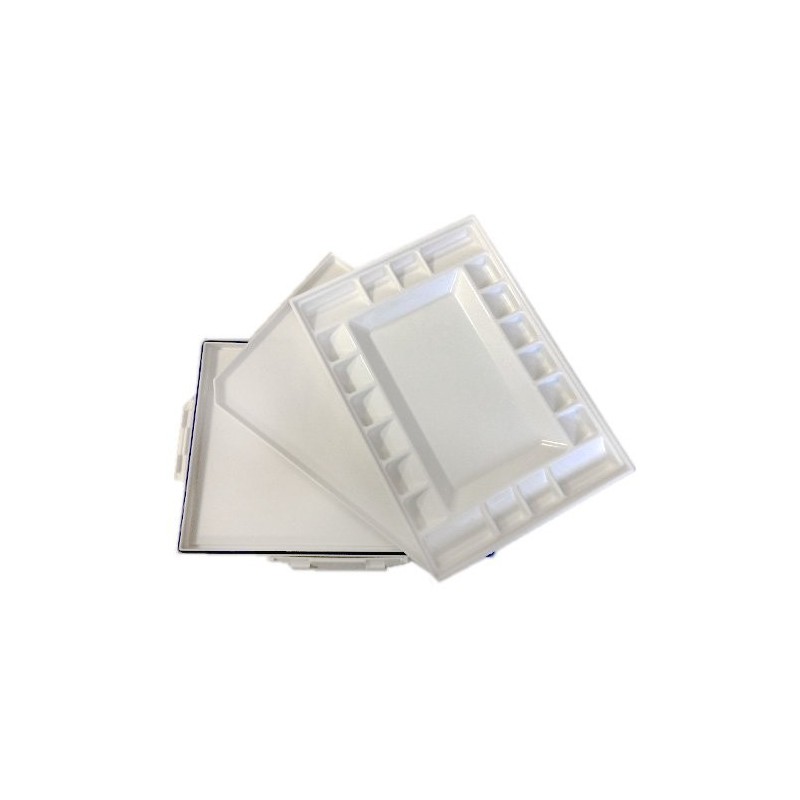 Materiais Belas Artes - Paleta plastico hermetica Studio (34x25x4 cm) | totenart.com