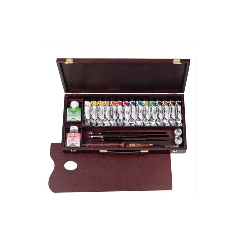 Materiais Belas Artes - Caixa de madeira Professional acrilico Rembrandt | totenart.com