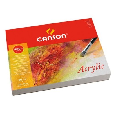Materiais Belas Artes - Acrilico Canson 400 gr, 32x41 cm, G. Fino, block 50 f. | totenart.com