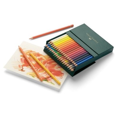 Materiais Belas Artes - Caixa de papelão lápis de cor polícromo, Faber Castell (36 cores) | totenart.com