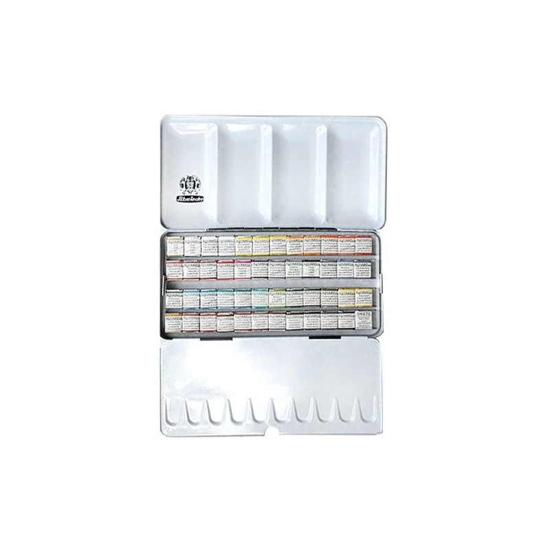 Materiais Belas Artes - Caixa metal aquarelas Schmincke Horadam 48 1/2 Godets  | totenart.com