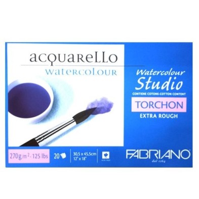 Materiais Belas Artes - Bloco aguarela Torchon Fabriano, (20 h, 270gr, 30.5x45.5cm) | totenart.com