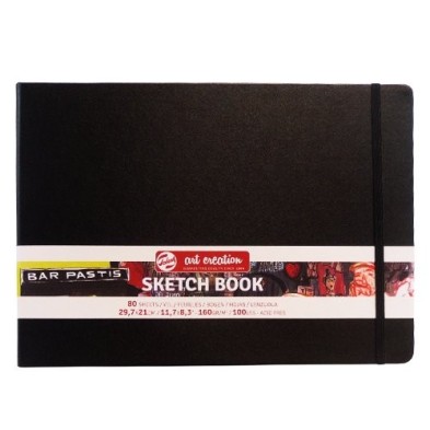 Materiais Belas Artes - Bloco Desenho preto A4, costurado apaisado, 80 f,  140 gr | totenart.com