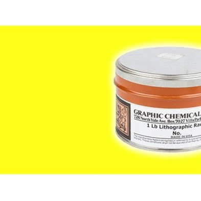 Tinta Litog Graphic Chemical, Amarelo Limao, lata 450 ml.