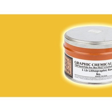 Tinta Litog Graphic Chemical, Amarelo Ouro, lata 450 ml.