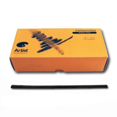 Materiais Belas Artes - Carvoes fino, 3-4 mm, caixa 100 uds. | totenart.com