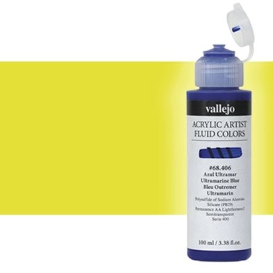 Materiais Belas Artes - Acrílico Fluido Vallejo 616, amarelo fluorescente, 100 ml. | totenart.com