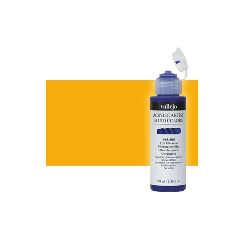 Materiais Belas Artes - Acrílico Fluido Vallejo 414, laranja transparente, 100 ml. | totenart.com
