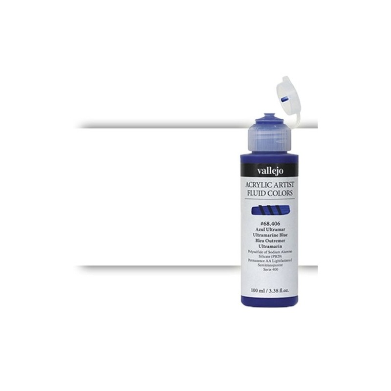 Materiais Belas Artes - Acrílico Fluido Vallejo 320, branco de zinco, 100 ml. | totenart.com