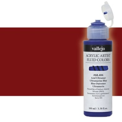 Materiais Belas Artes - Acrílico Fluido Vallejo 306, vermelho marte, 100 ml. | totenart.com