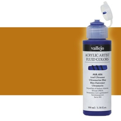 Materiais Belas Artes - Acrílico Fluido Vallejo 424, transóxido amarelo, 100 ml. | totenart.com