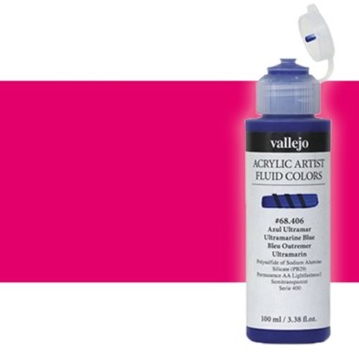 Materiais Belas Artes - Acrílico Fluido Vallejo 620, rosa fluorescente, 100 ml. | totenart.com