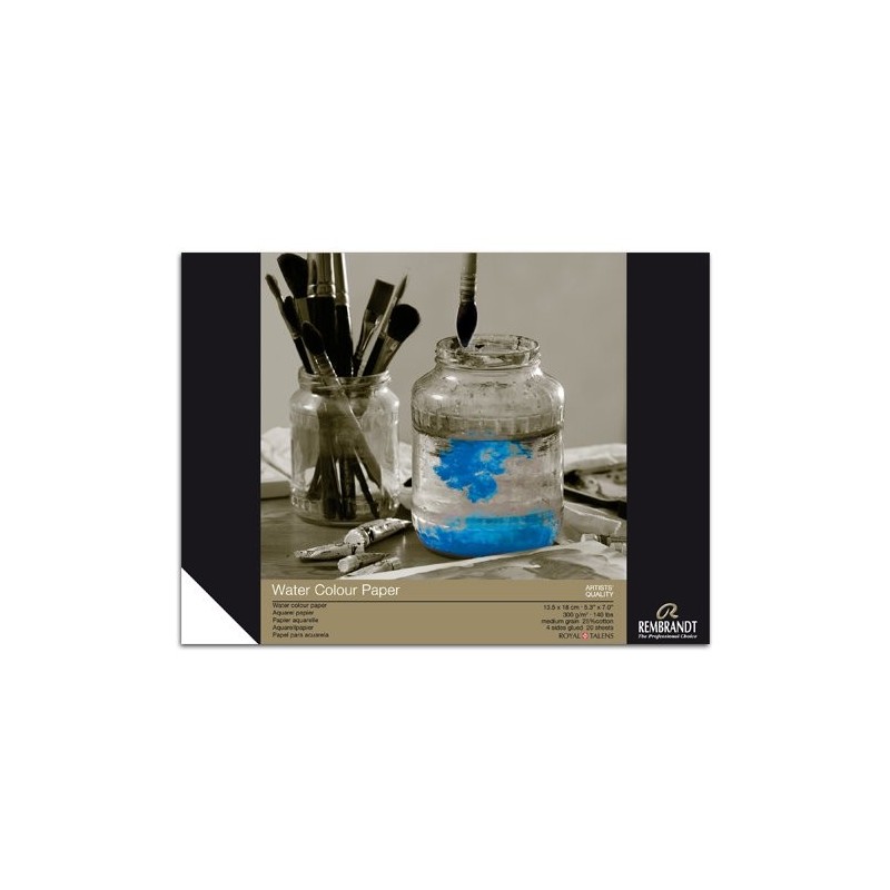 Materiais Belas Artes - Bloco Aquarela Rembrandt 300 gr, 13,5x18, 20 folhas, grano medio | totenart.com