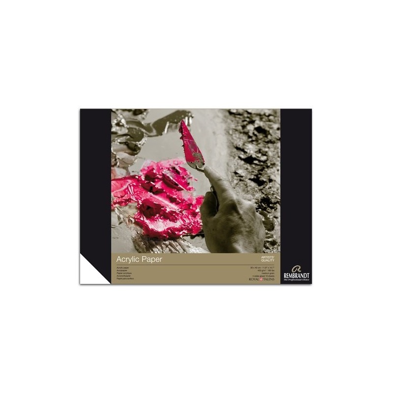 Materiais Belas Artes - Bloco Acrílico Rembrandt 400 gr, 30x40, 10 folhas, grano medio | totenart.com