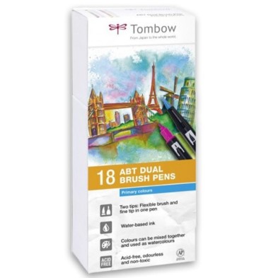 Marcador Tombow, Set de 12 Cores Primarios