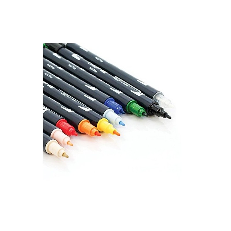 Materiais Belas Artes - Marcador Dual Brush Tombow, Set de 10 Cores Manga Shonen | totenart.com