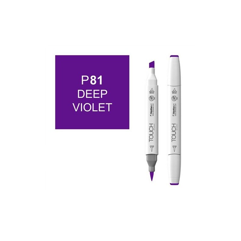 Materiais Belas Artes - Marcador alcohol TOUCH TWIN Deep Violet n. P81 | totenart.com